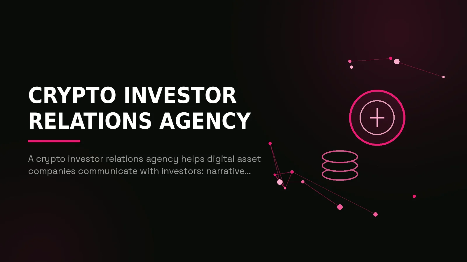 crypto investor relations agency: hero illustration