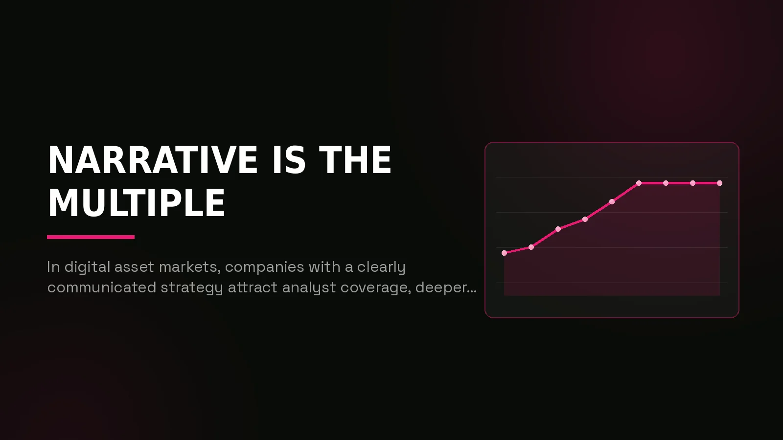 crypto investor relations agency: results dashboard illustration