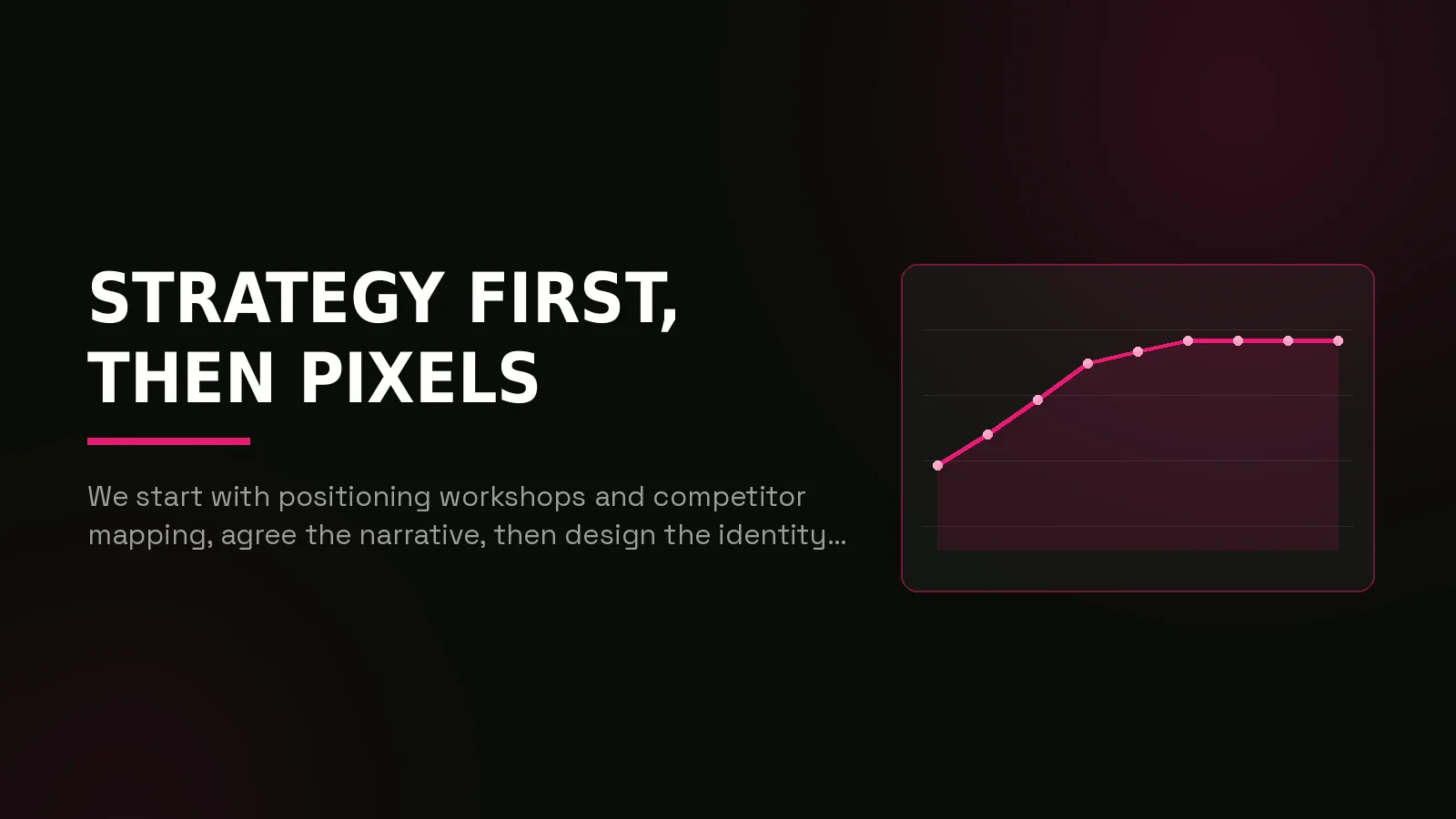 crypto branding agency: results dashboard illustration