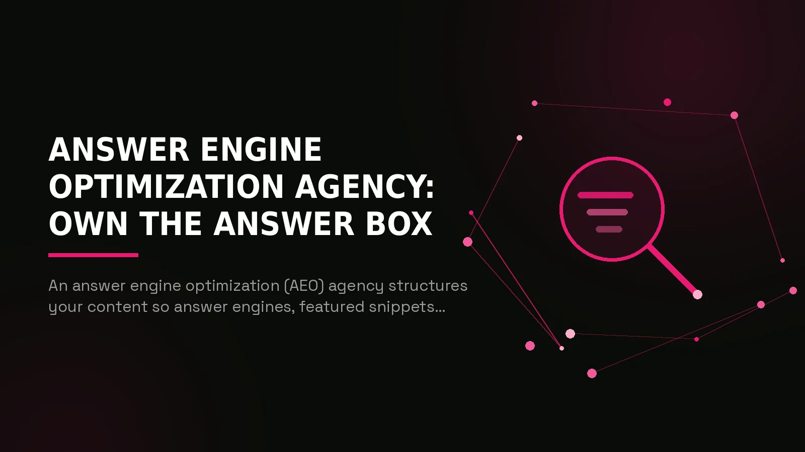 answer engine optimization agency: hero illustration