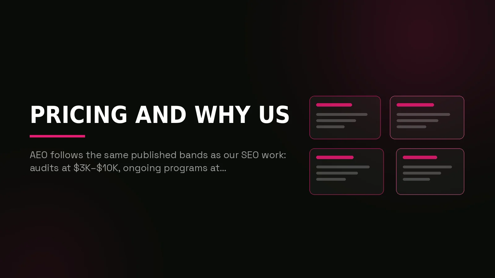 answer engine optimization agency: recap composition illustration