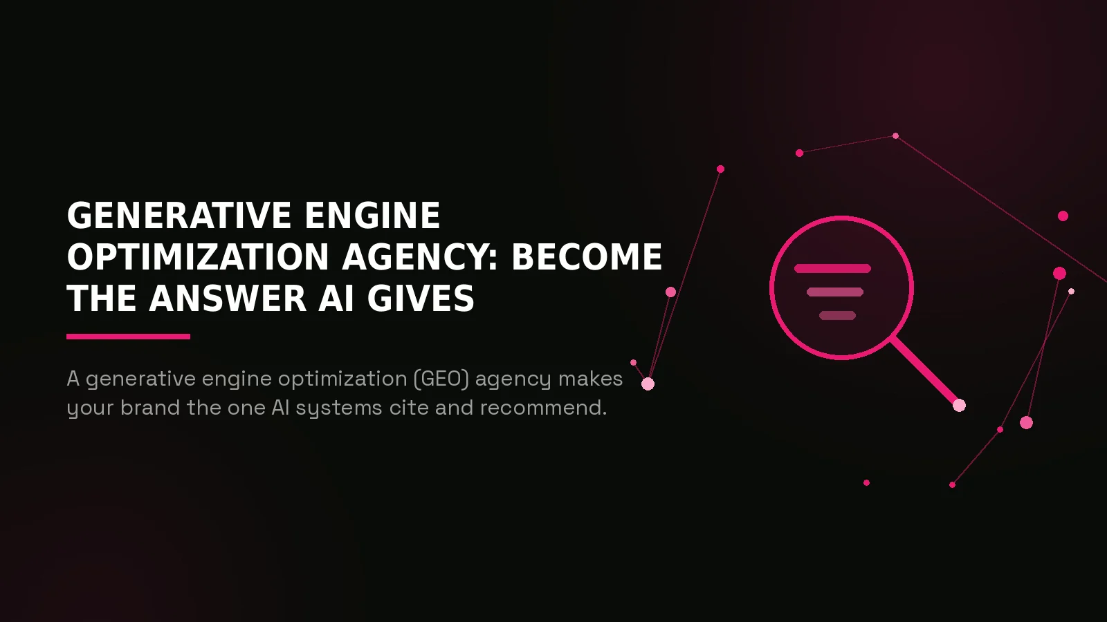 generative engine optimization agency: hero illustration