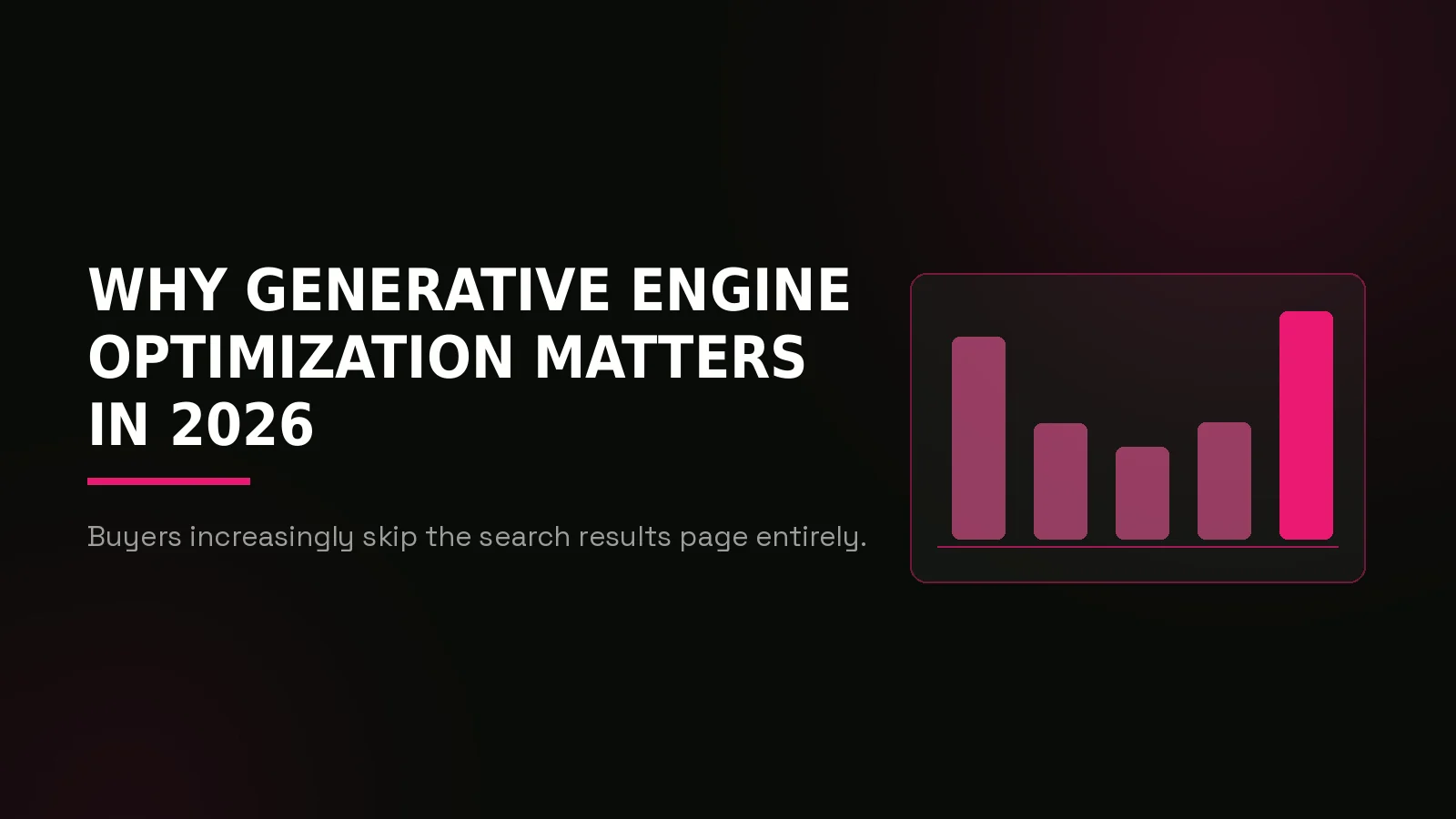 generative engine optimization agency: why-us stat panel illustration