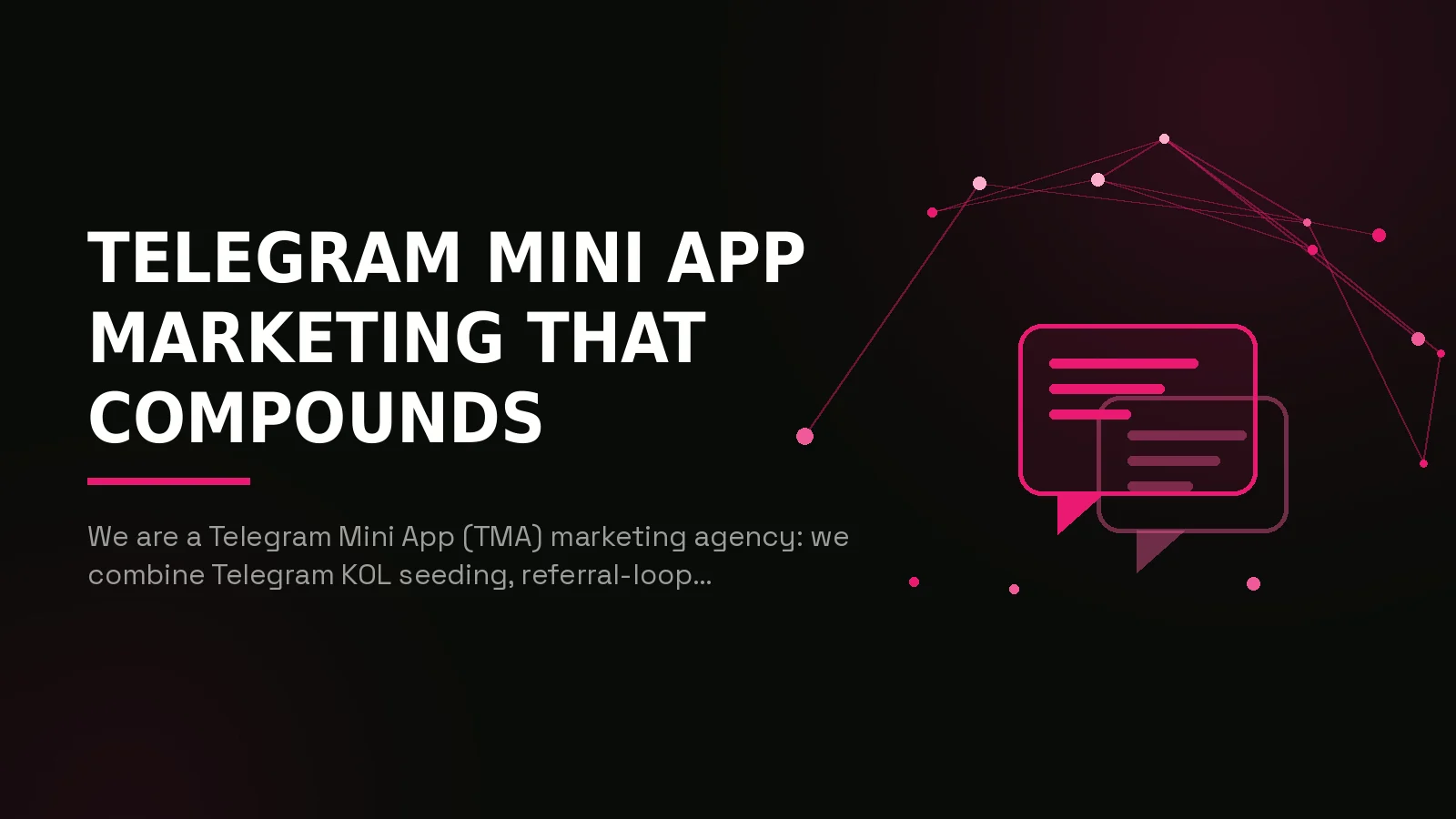 telegram mini app marketing agency: hero illustration