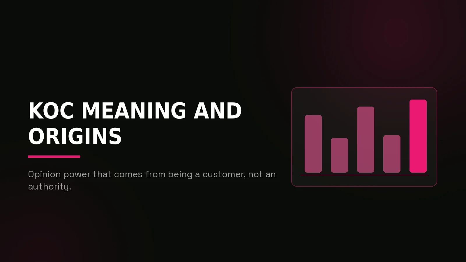 what is a koc: why-us stat panel illustration