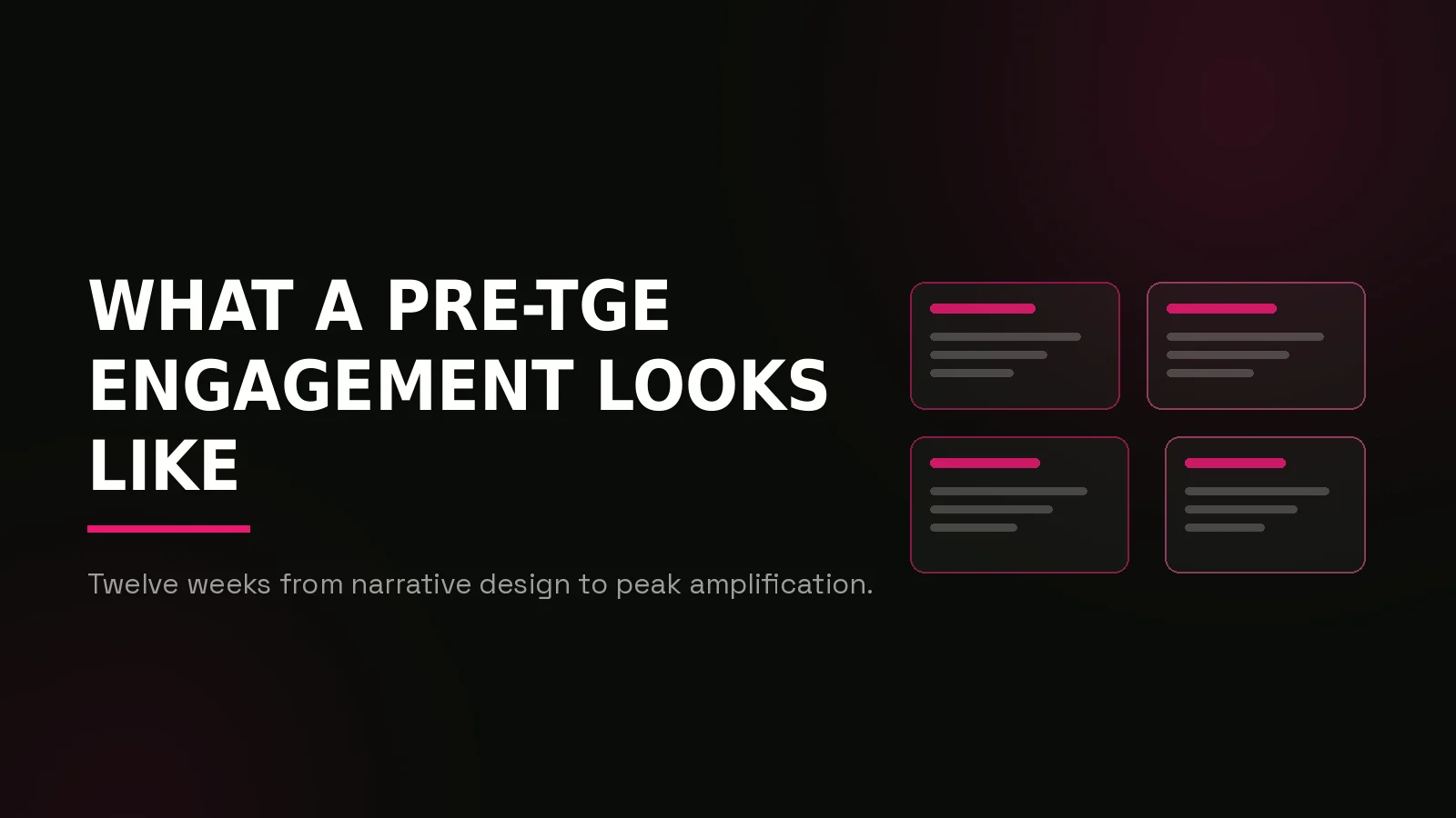 pre tge marketing: recap composition illustration