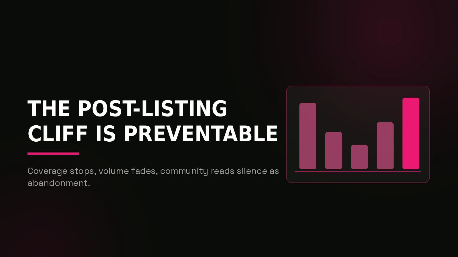post tge marketing: why-us stat panel illustration