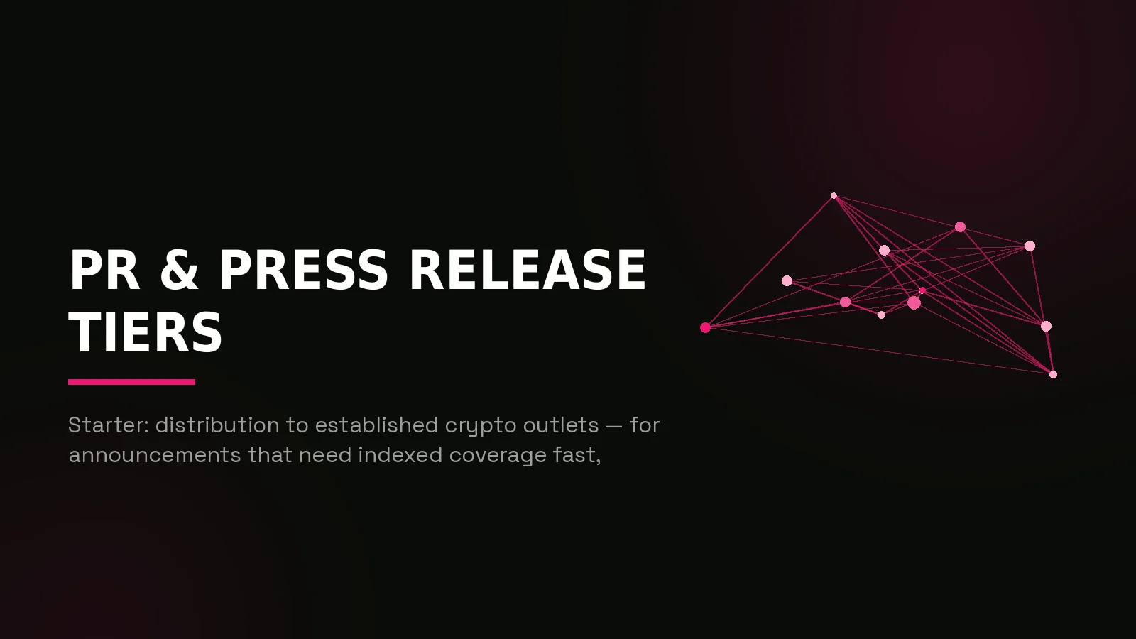 crypto marketing pricing & packages (2026): network reach illustration