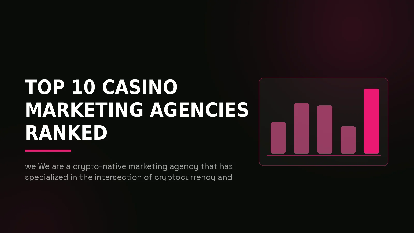 best casino marketing agencies 2026: why-us stat panel illustration