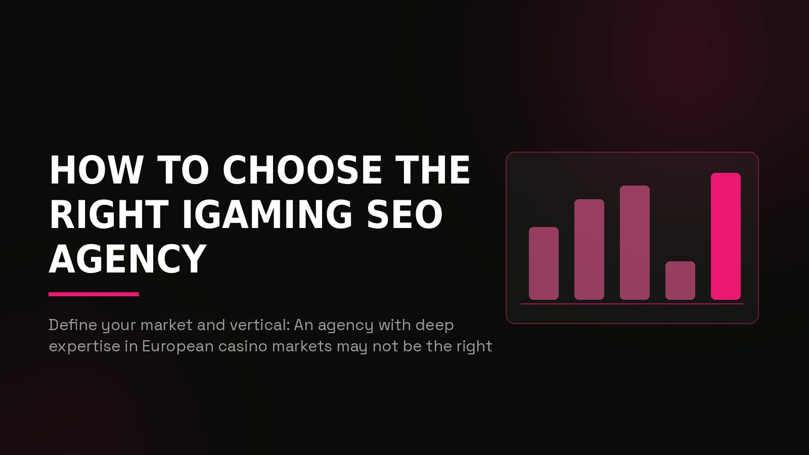 best igaming seo agencies 2026: why-us stat panel illustration