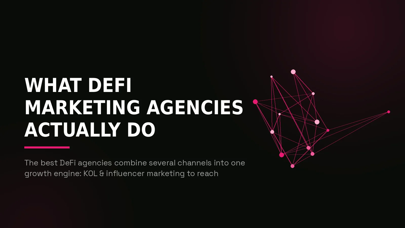 best defi marketing agencies 2026: network reach illustration
