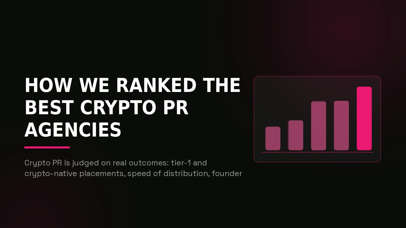 best crypto pr agencies 2026: why-us stat panel illustration