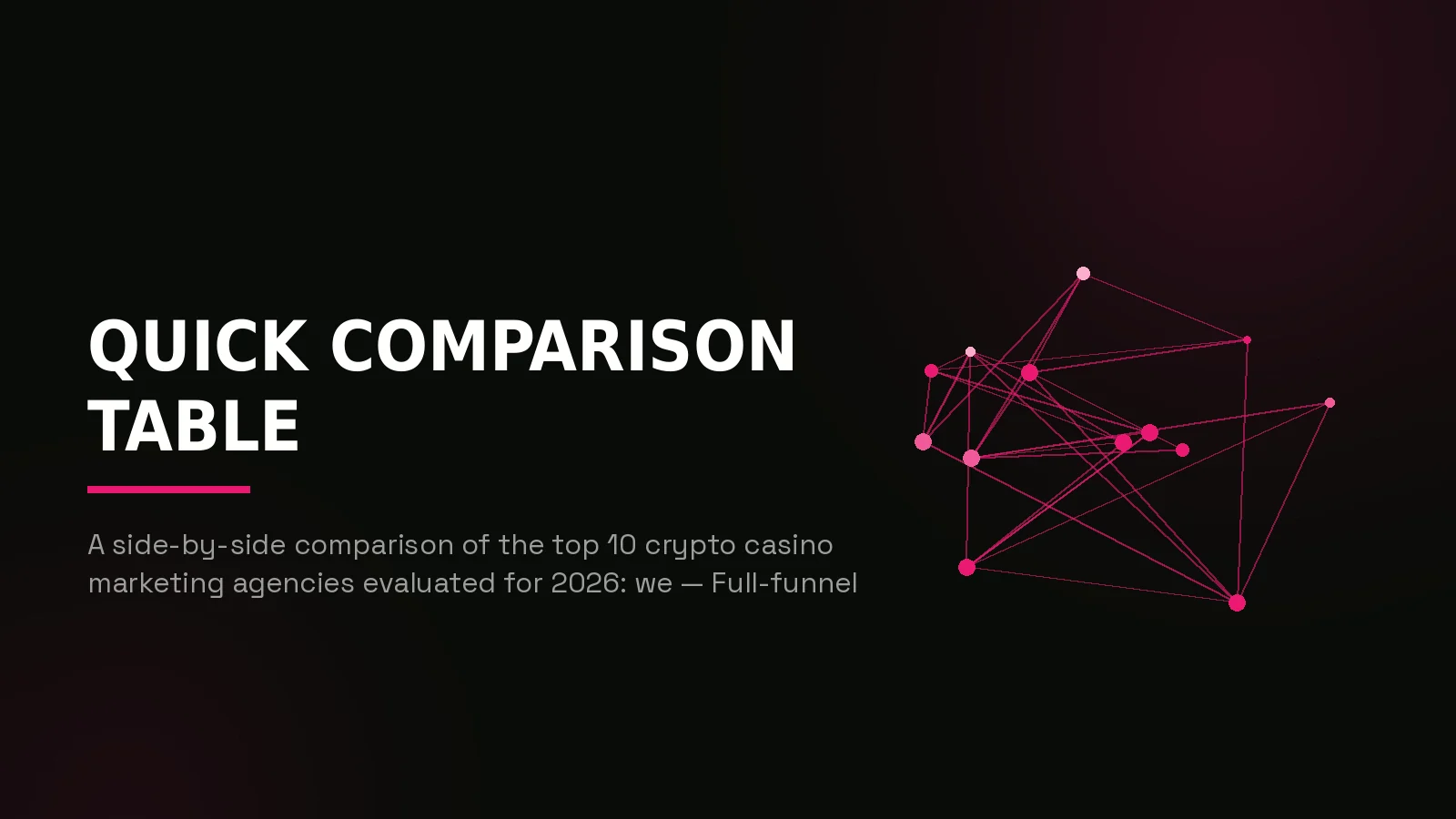 best crypto casino marketing agencies 2026: network reach illustration