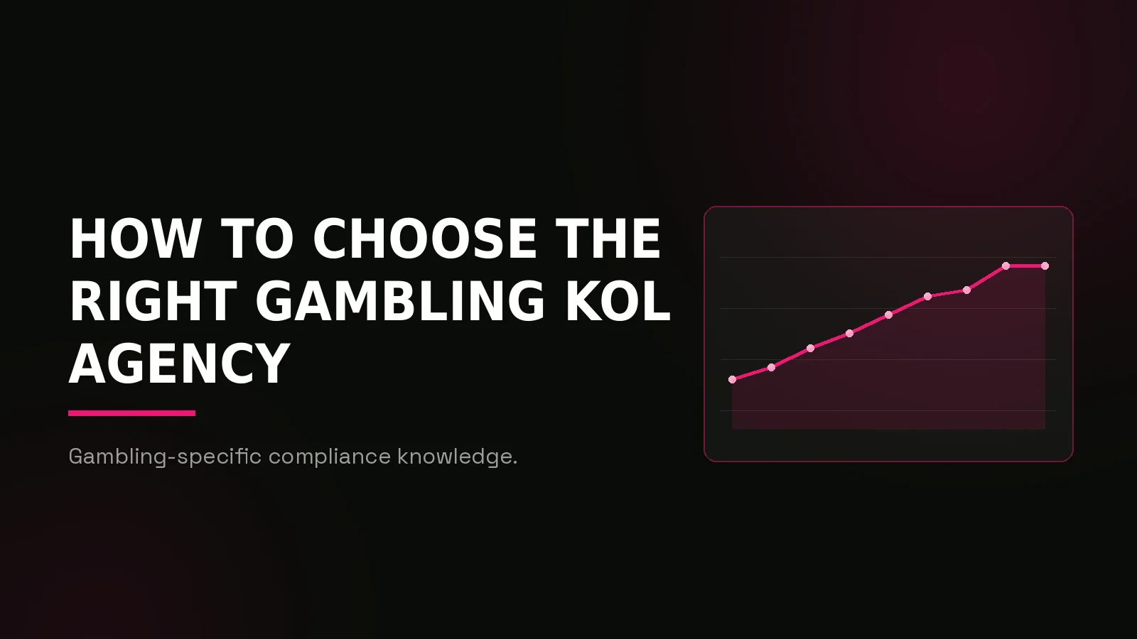 best gambling kol agencies 2026: results dashboard illustration
