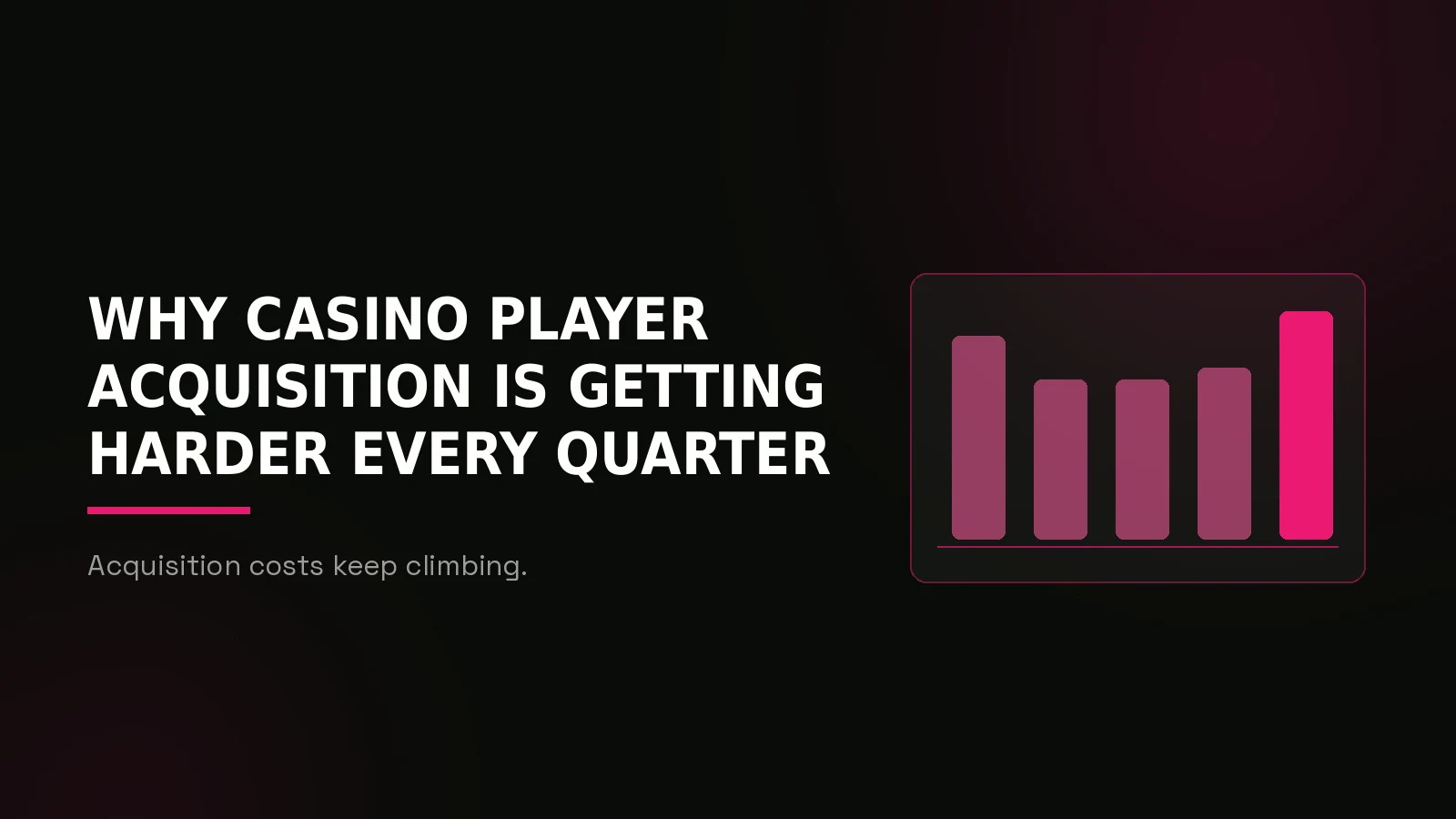 casino user acquisition agency: why-us stat panel illustration