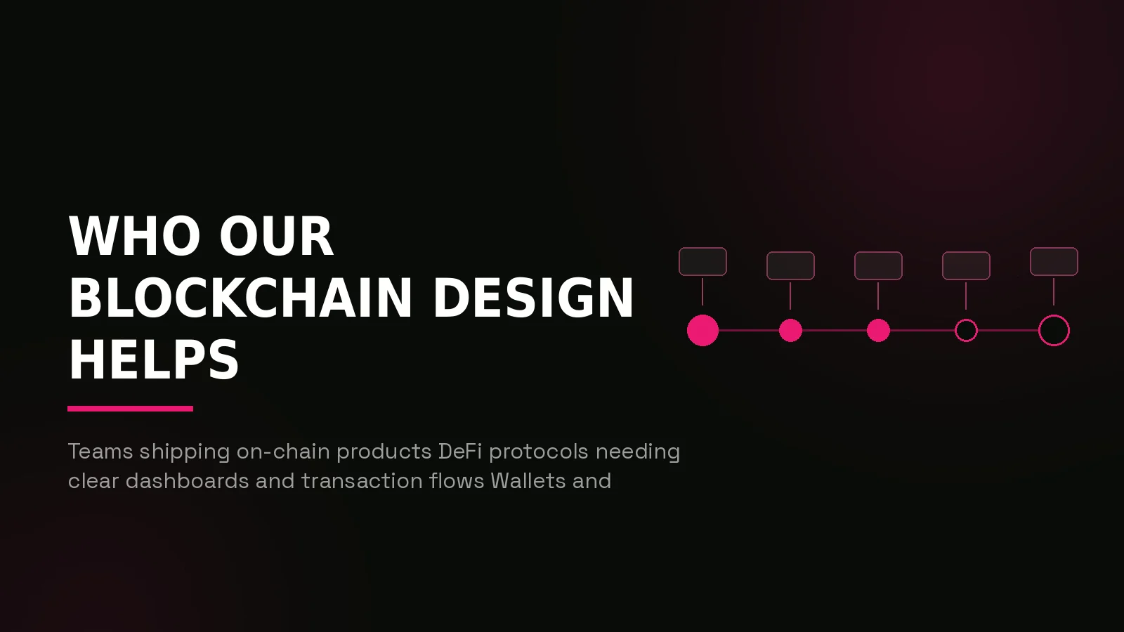 blockchain design agency: process timeline illustration