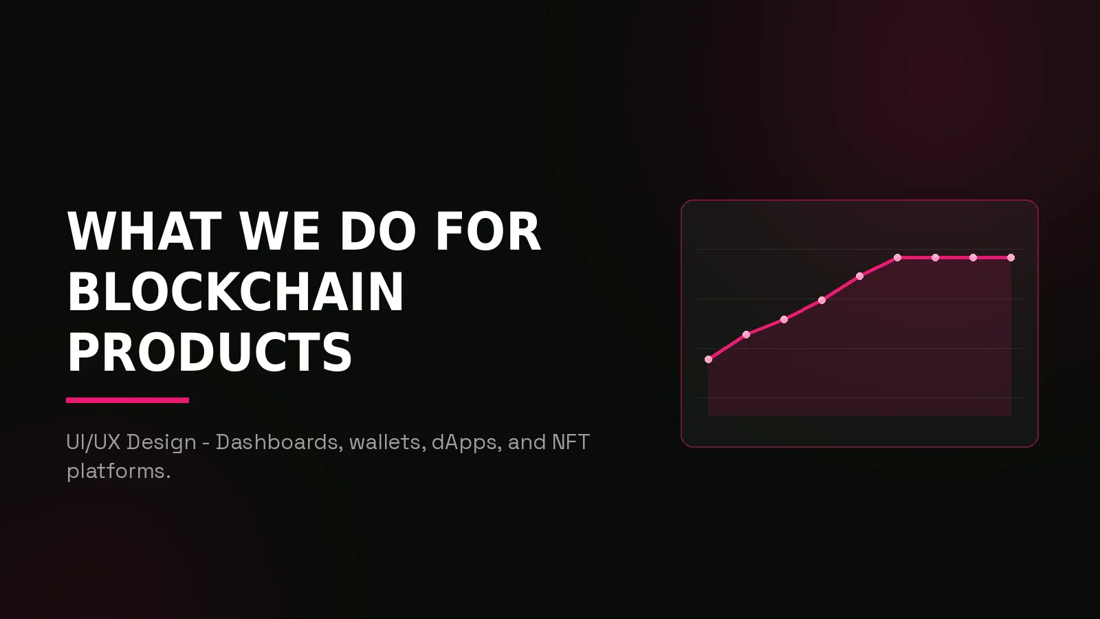 blockchain design agency: results dashboard illustration
