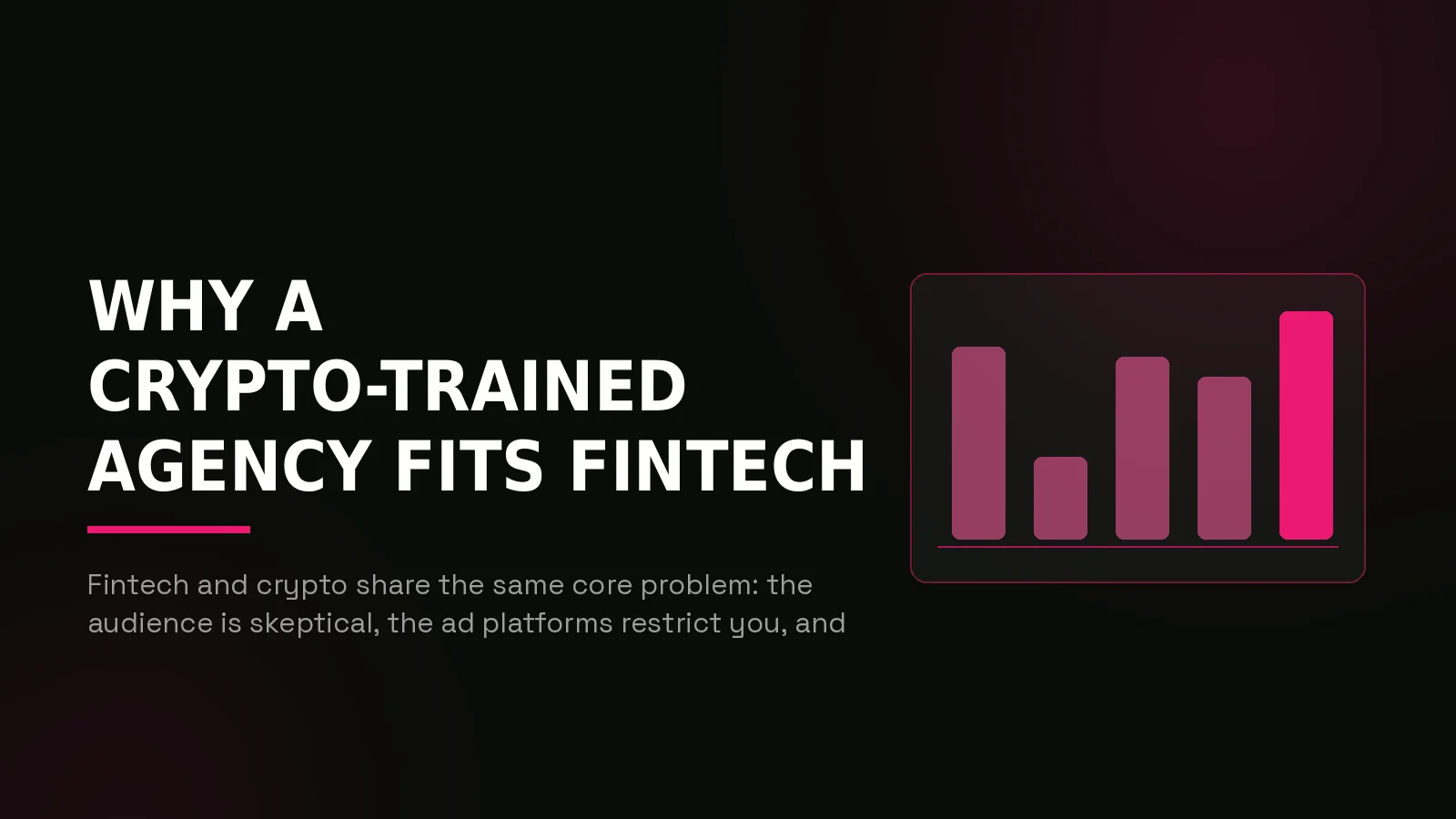 fintech marketing agency: why-us stat panel illustration