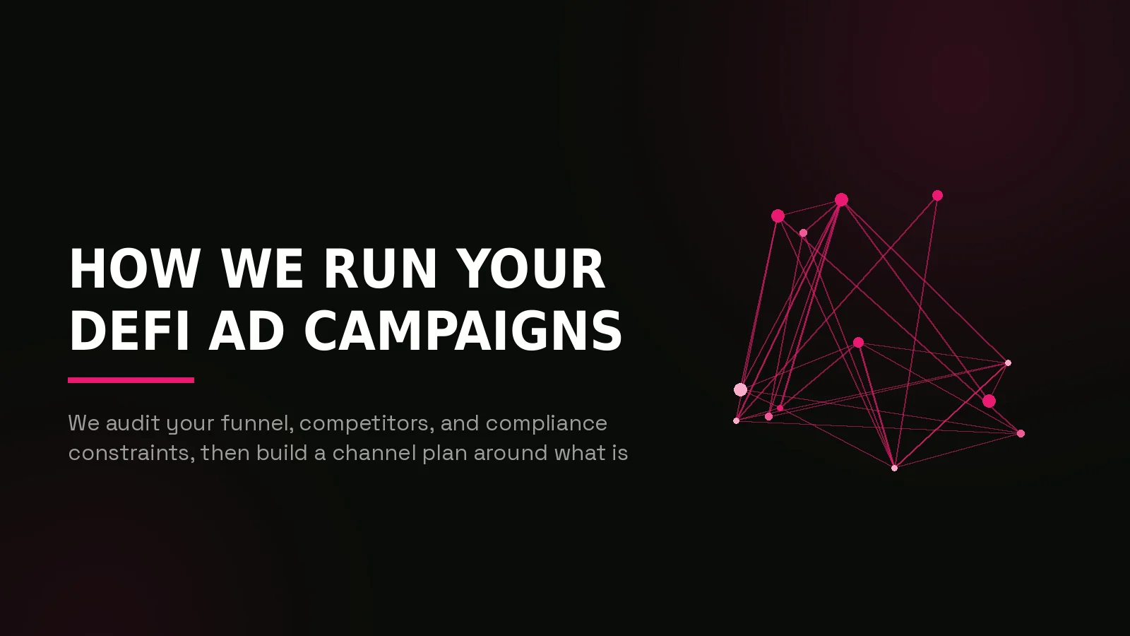 defi advertising agency: network reach illustration