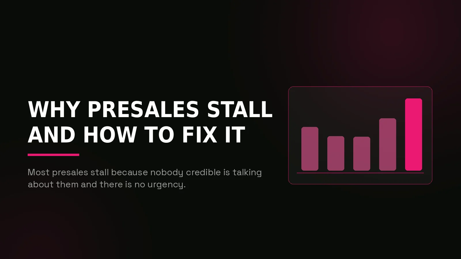 crypto presale marketing agency: why-us stat panel illustration