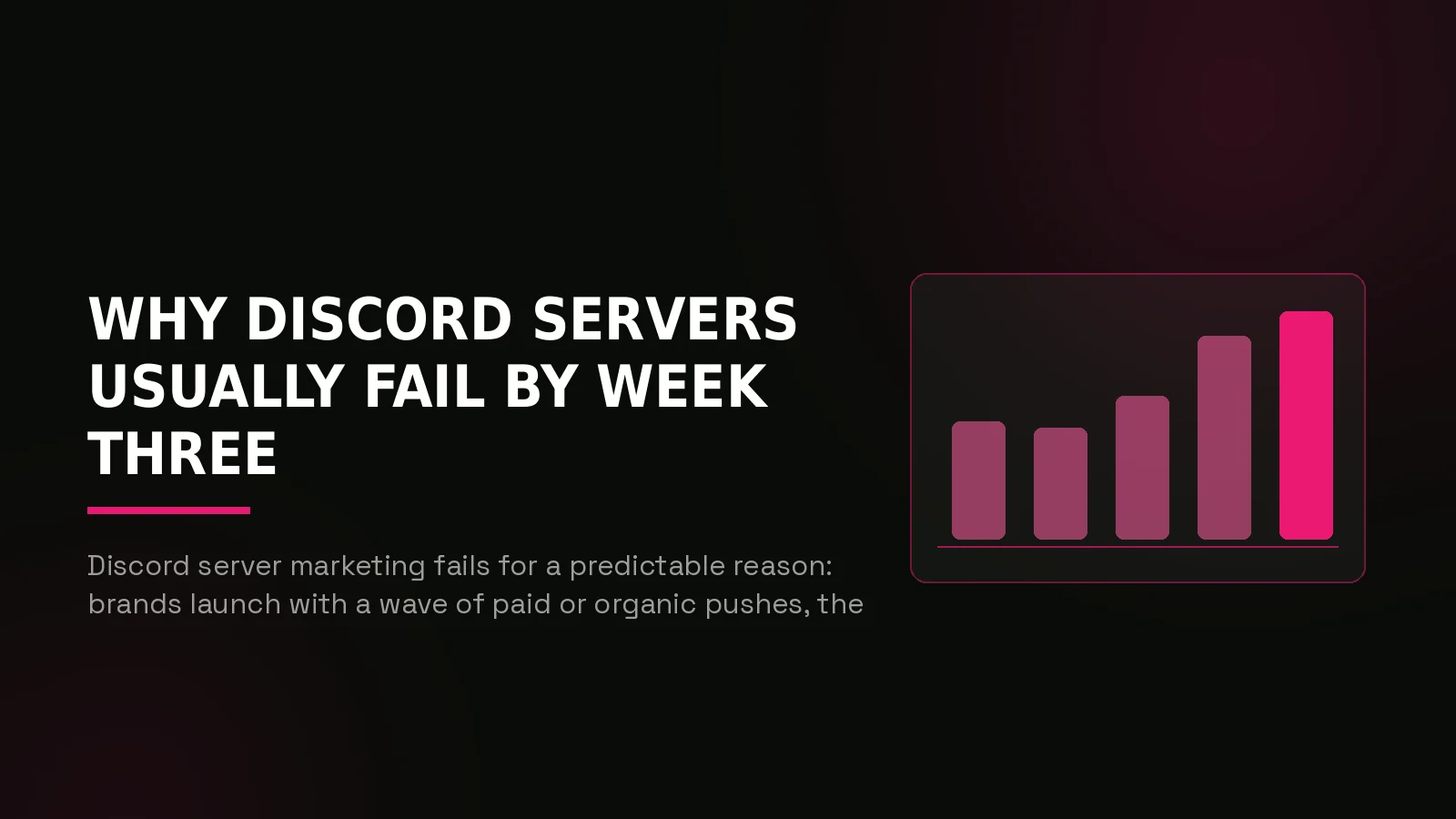 discord marketing agency: why-us stat panel illustration