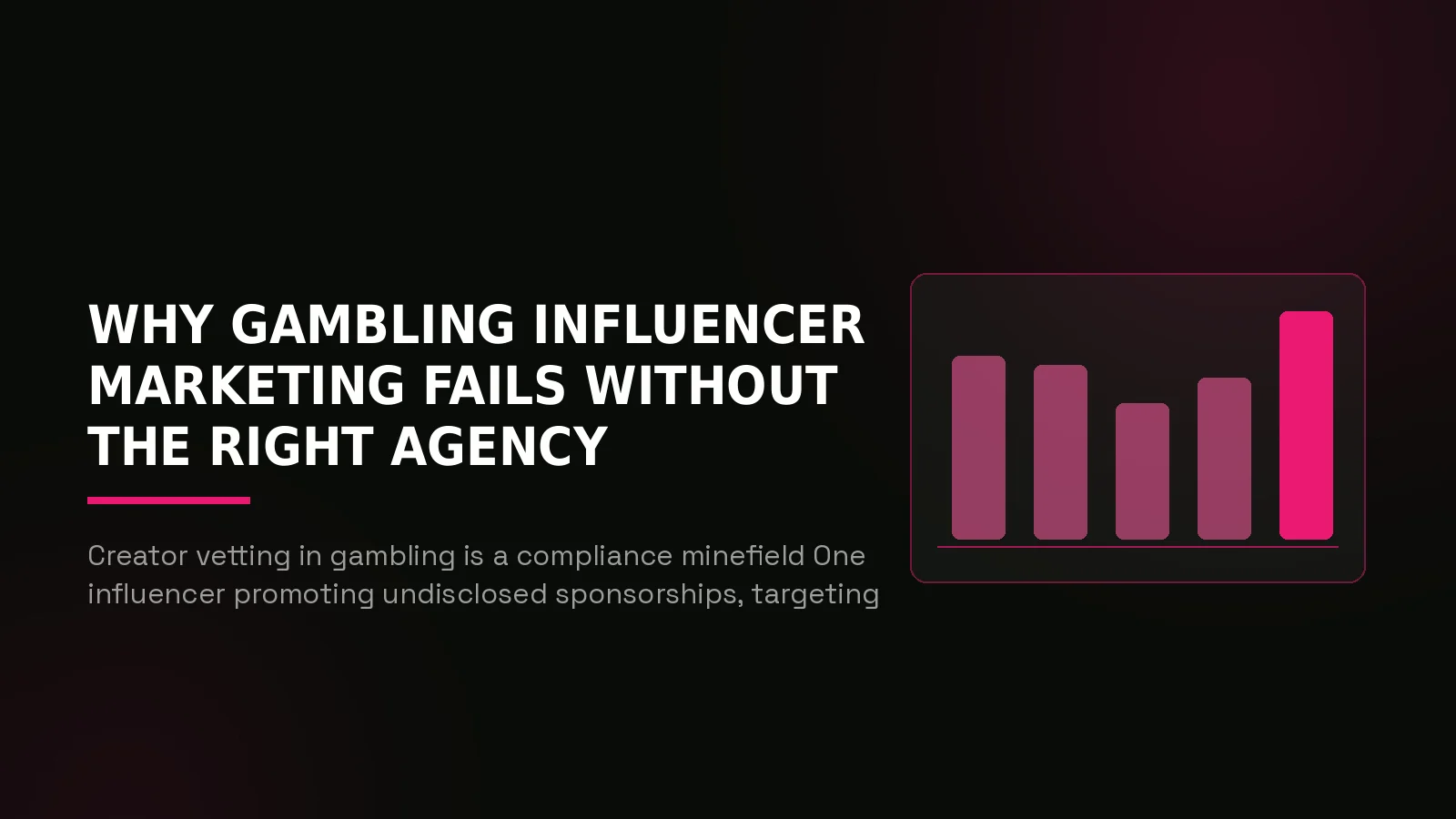 gambling influencer marketing agency: why-us stat panel illustration