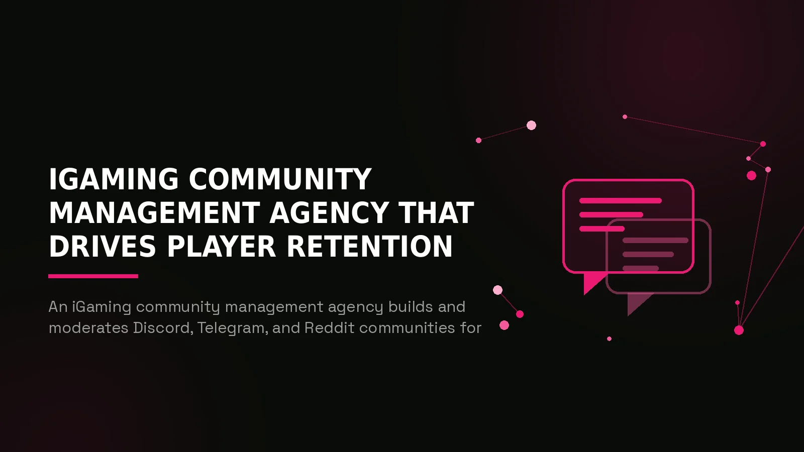 igaming community management agency: hero illustration