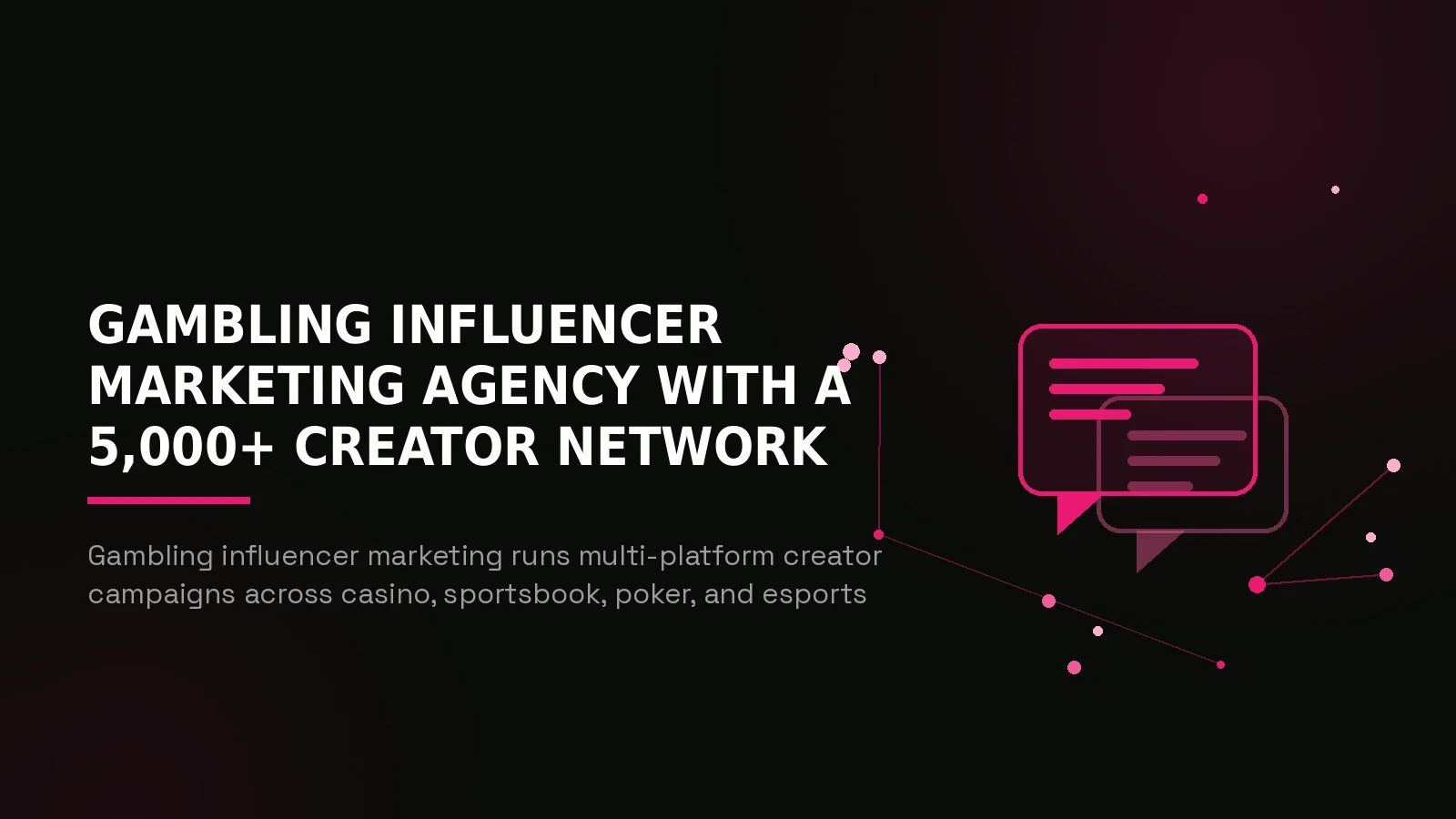 gambling influencer marketing agency: hero illustration