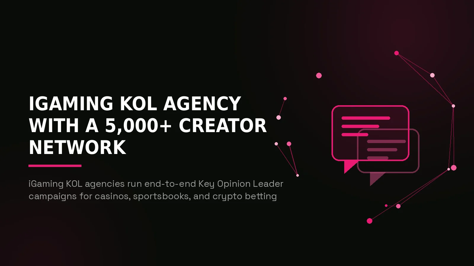 igaming kol agency: hero illustration