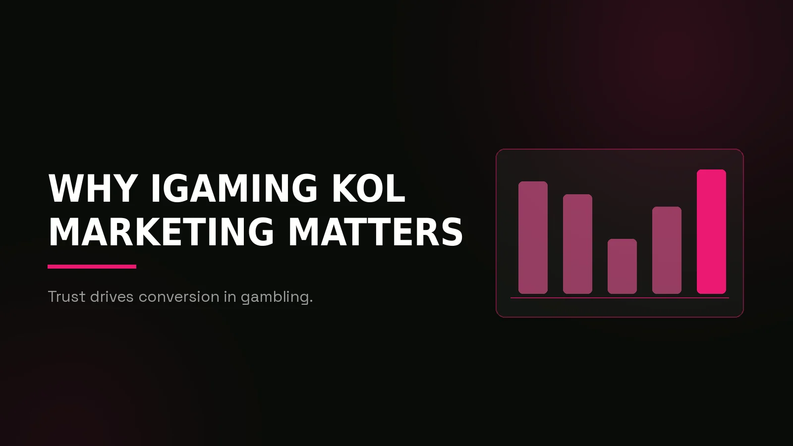 igaming kol agency: why-us stat panel illustration