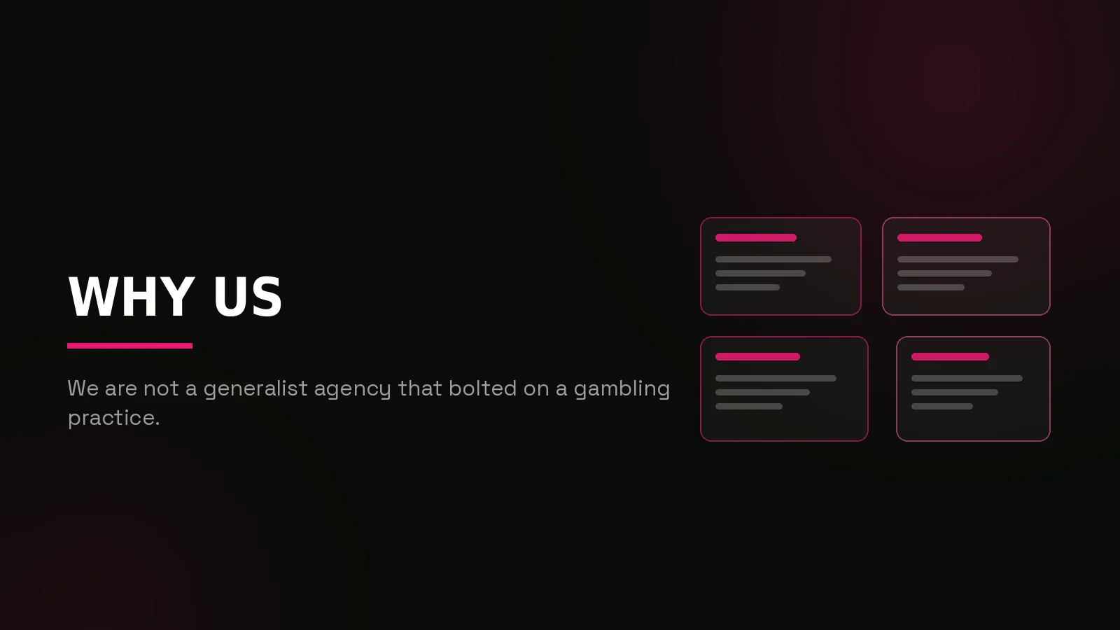 gambling marketing agency: recap composition illustration