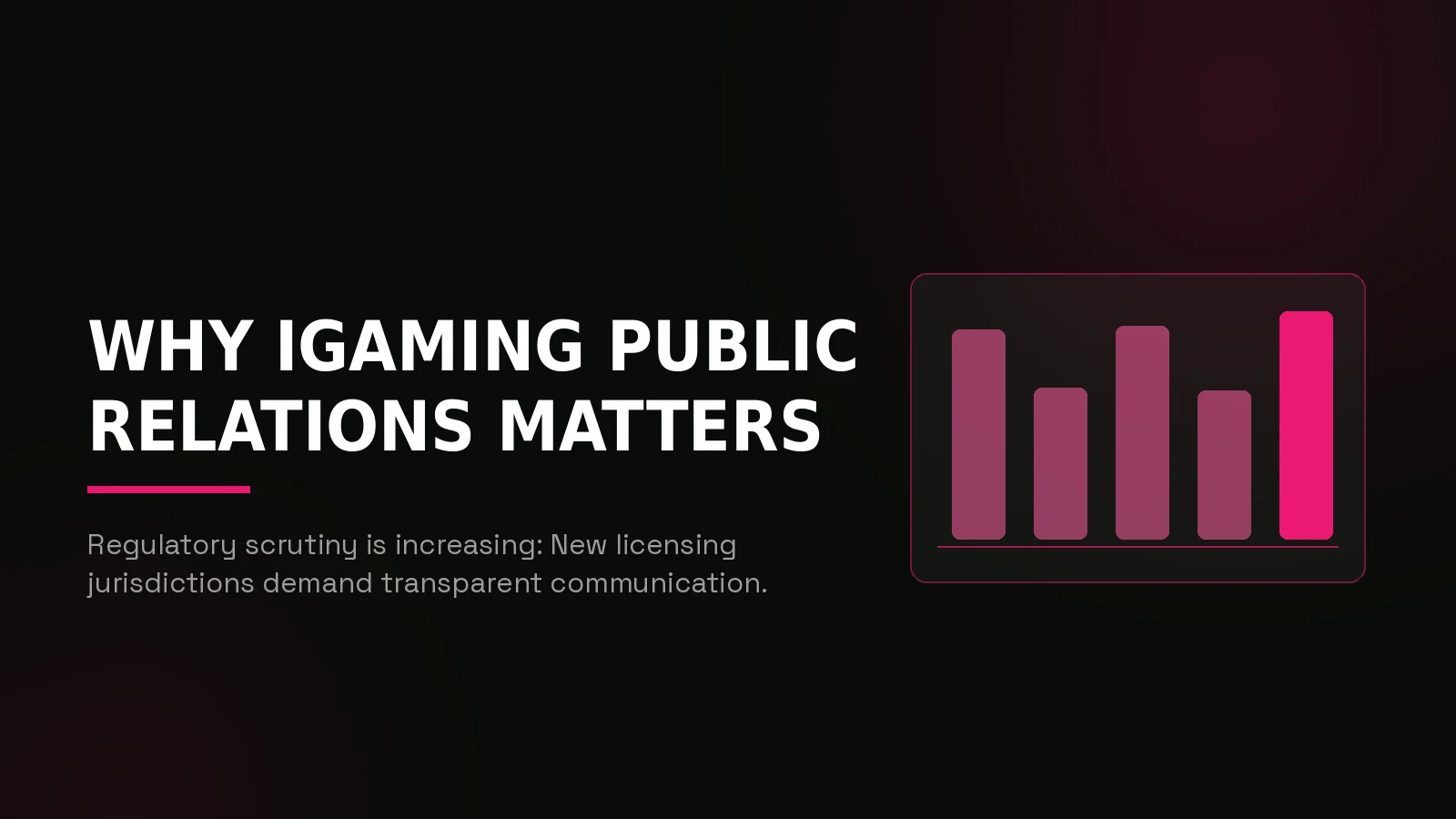 igaming pr agency: why-us stat panel illustration