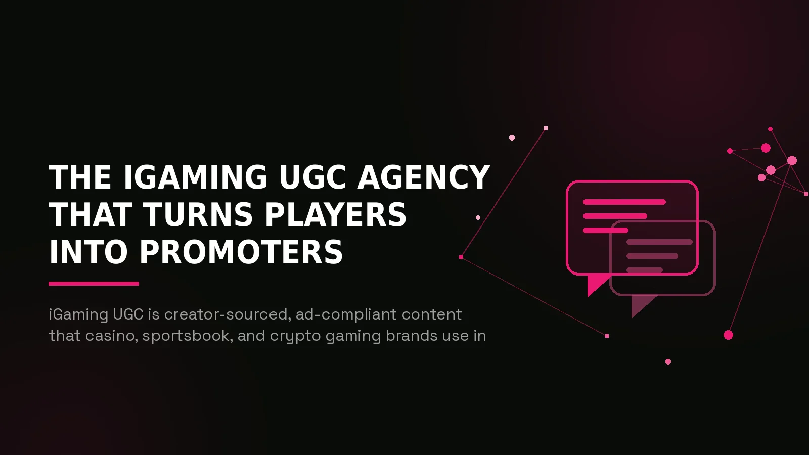 igaming ugc agency: hero illustration
