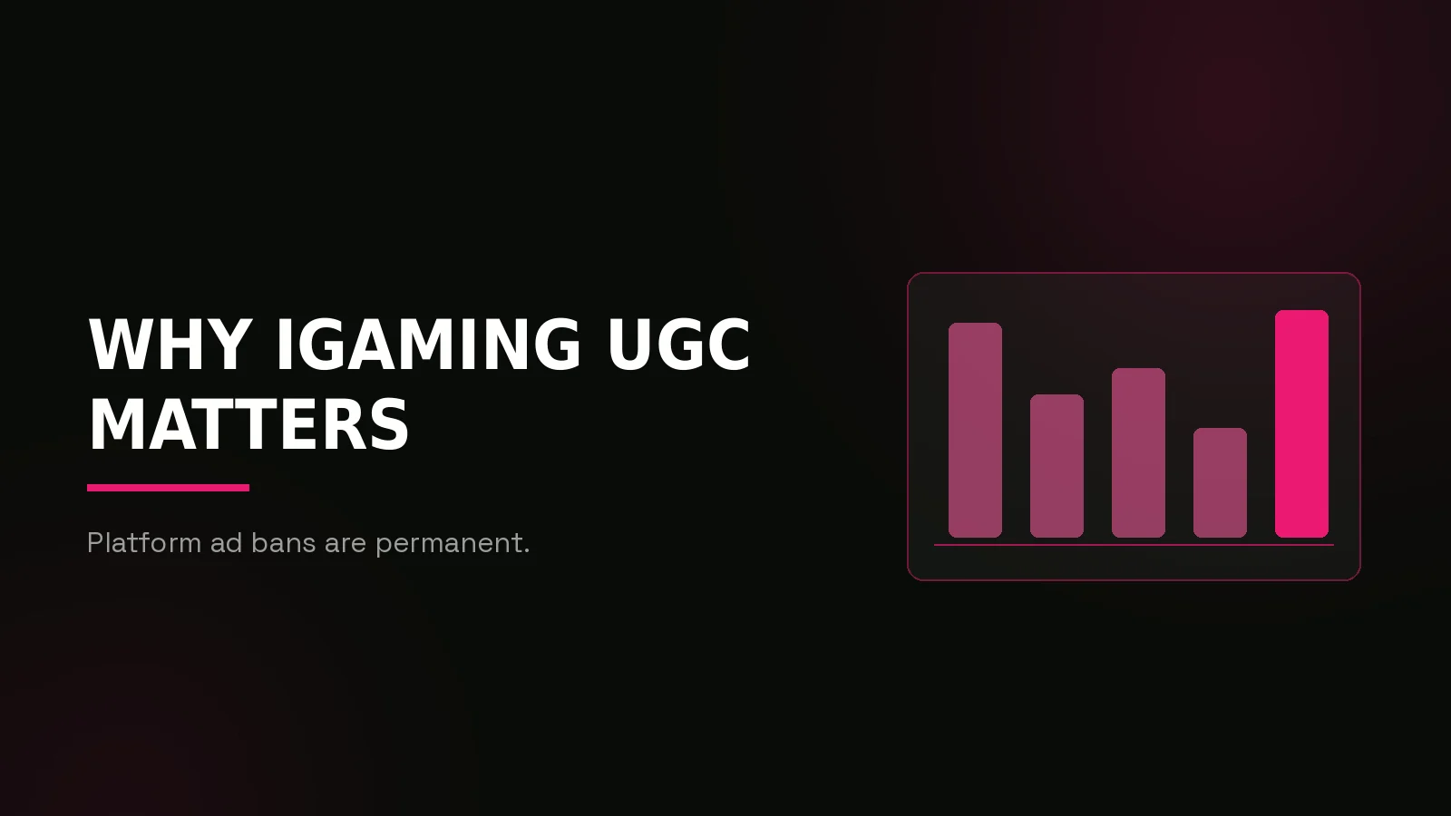 igaming ugc agency: why-us stat panel illustration