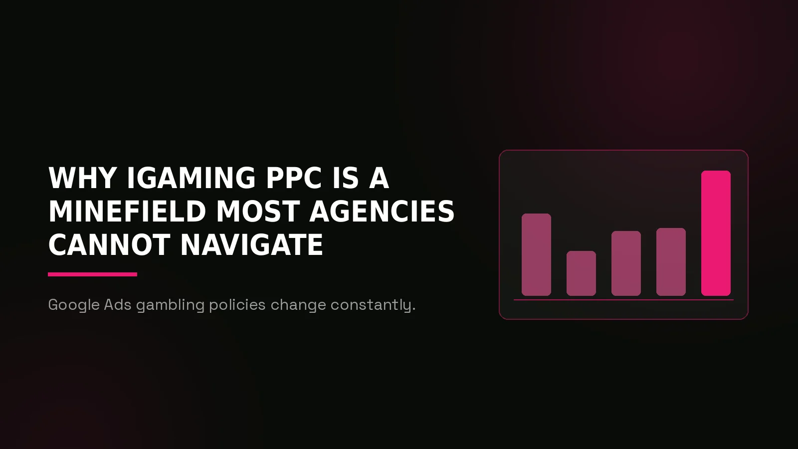 igaming ppc agency: why-us stat panel illustration