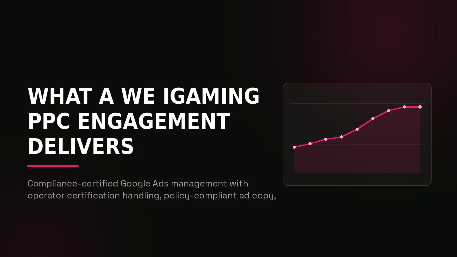 igaming ppc agency: results dashboard illustration
