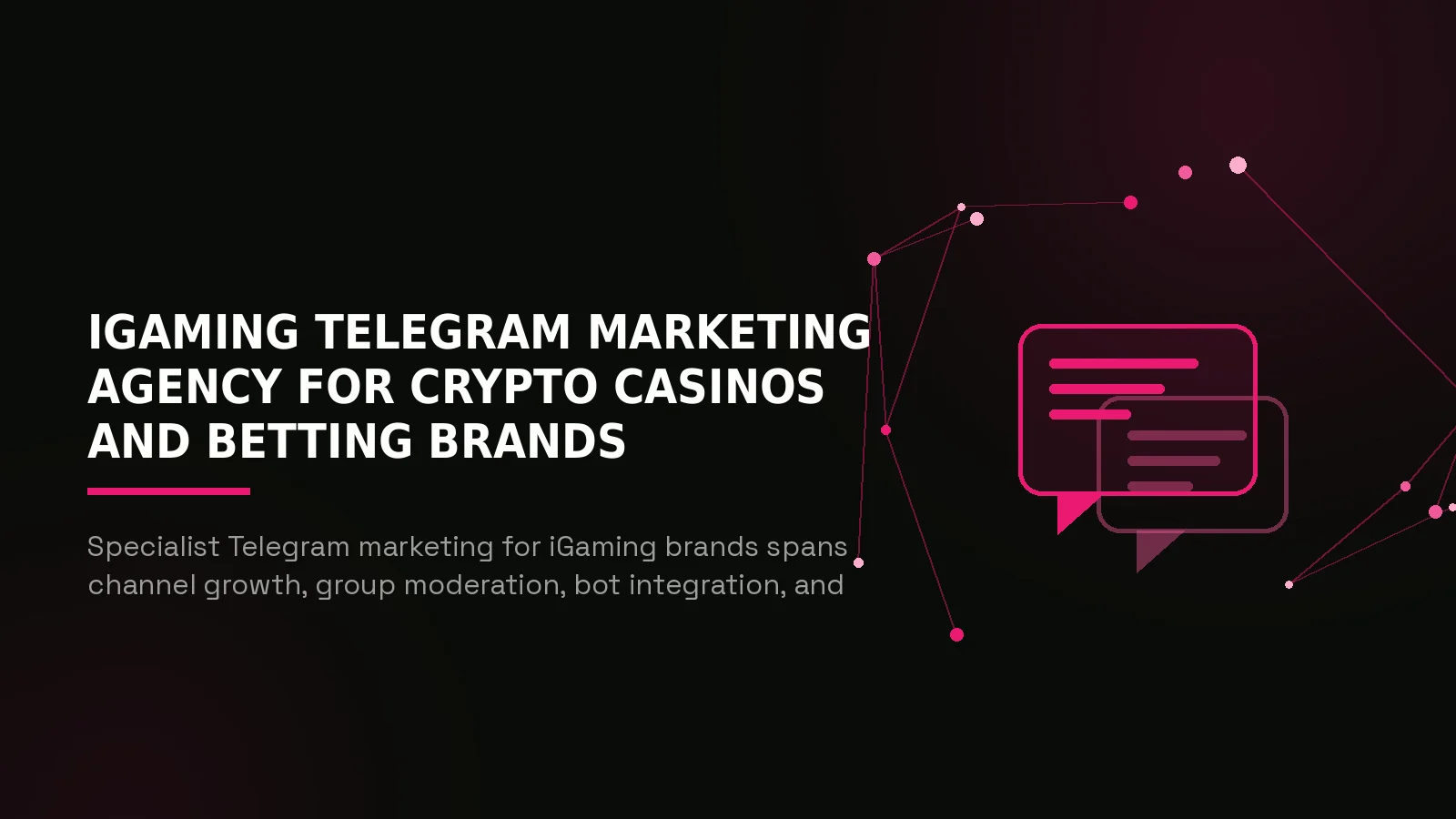 igaming telegram marketing agency: hero illustration