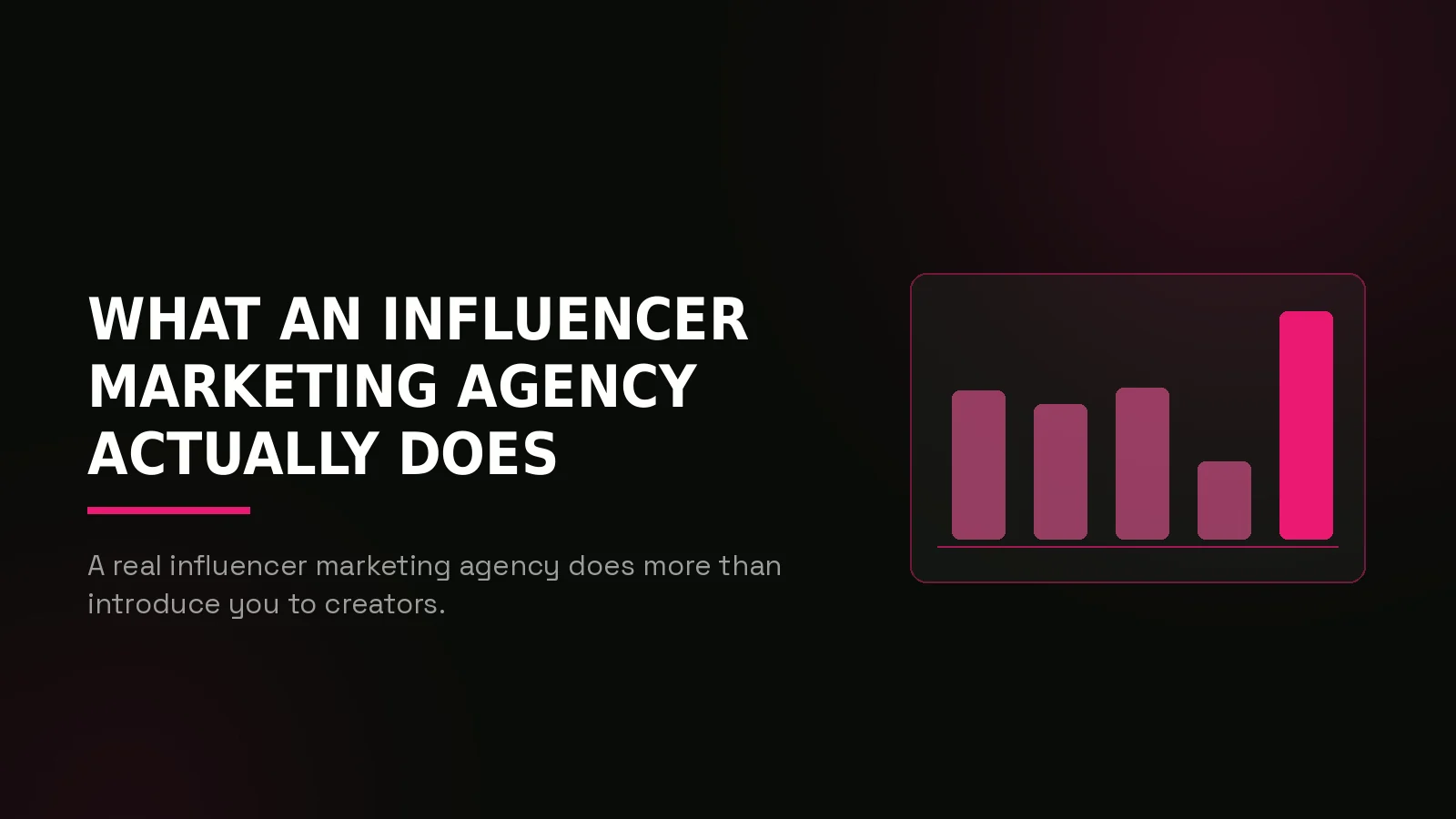 influencer marketing agency: why-us stat panel illustration