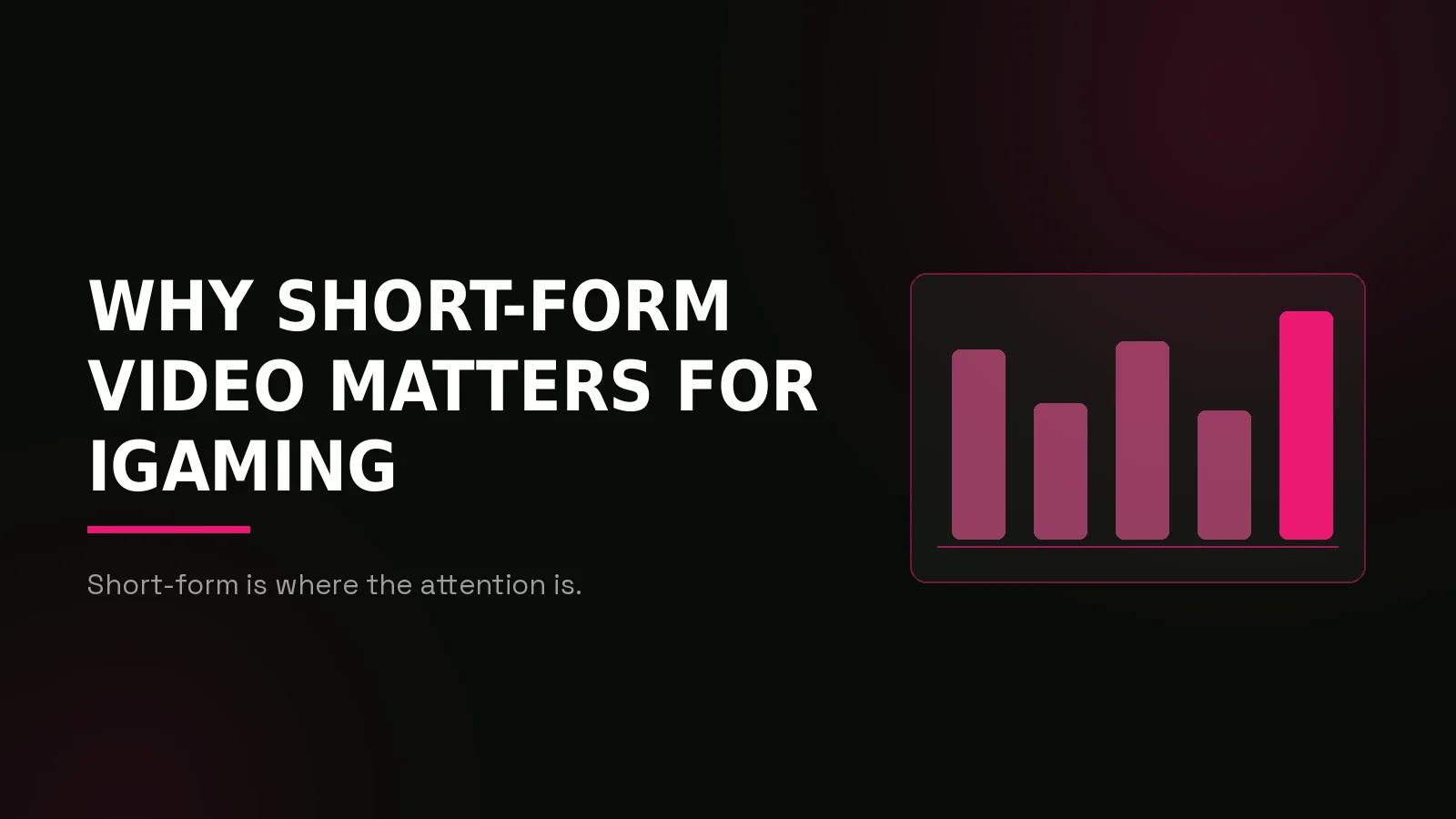 igaming short form video agency: why-us stat panel illustration