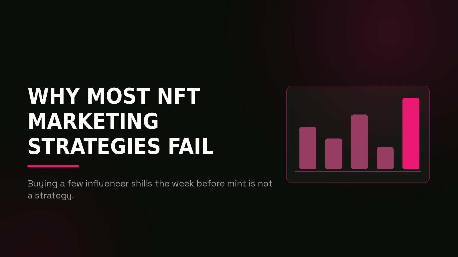 nft marketing strategy: why-us stat panel illustration
