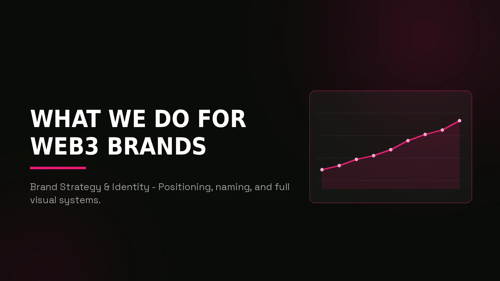 web3 branding agency: results dashboard illustration