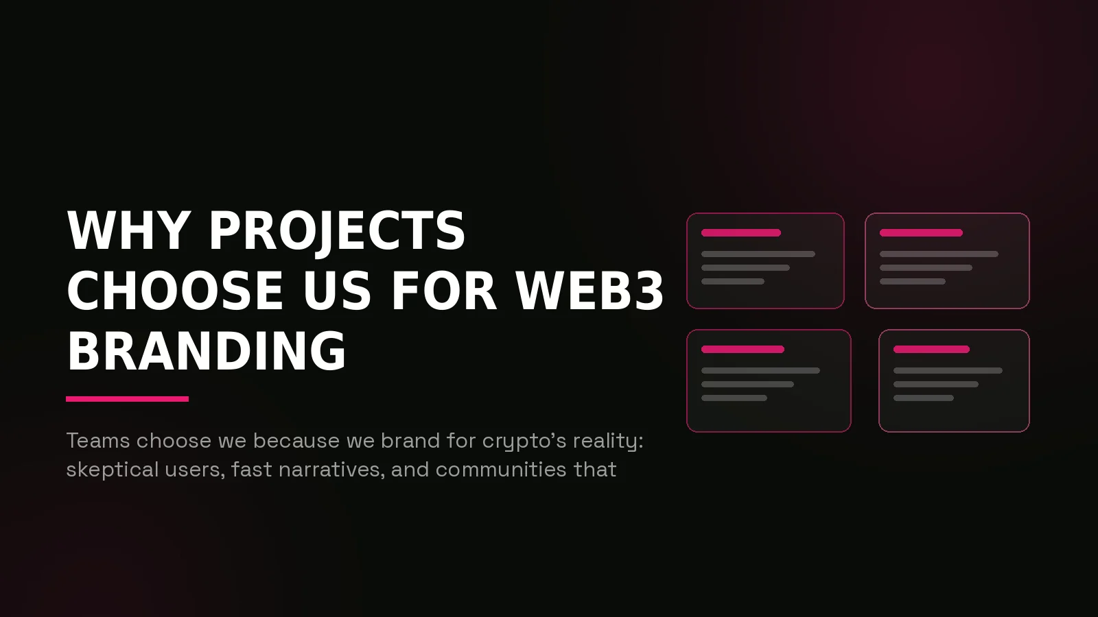 web3 branding: recap composition illustration