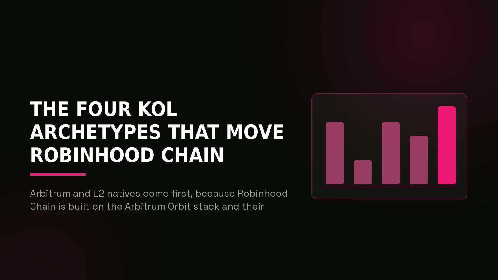 robinhood chain kol marketing: why-us stat panel illustration