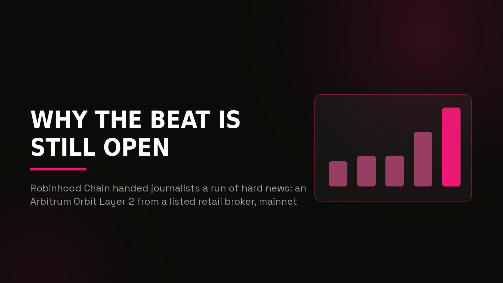 robinhood chain pr agency: why-us stat panel illustration