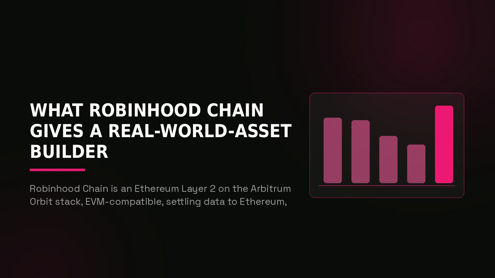 robinhood chain rwa & stock token marketing: why-us stat panel illustration