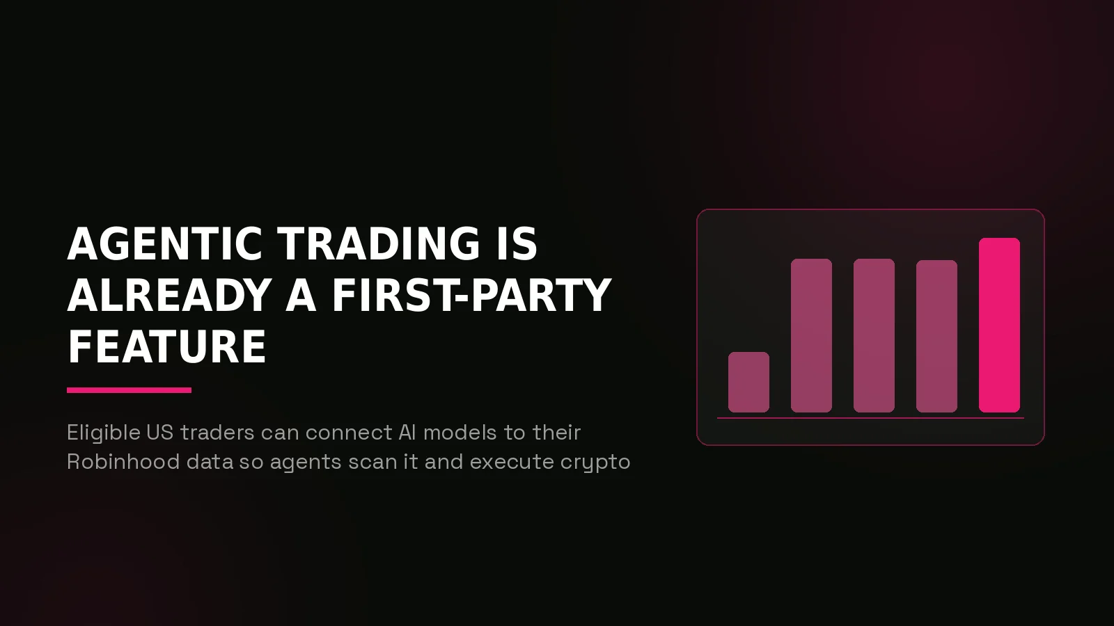 robinhood chain ai agent marketing: why-us stat panel illustration