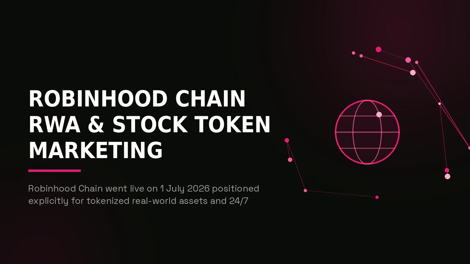 robinhood chain rwa & stock token marketing: hero illustration