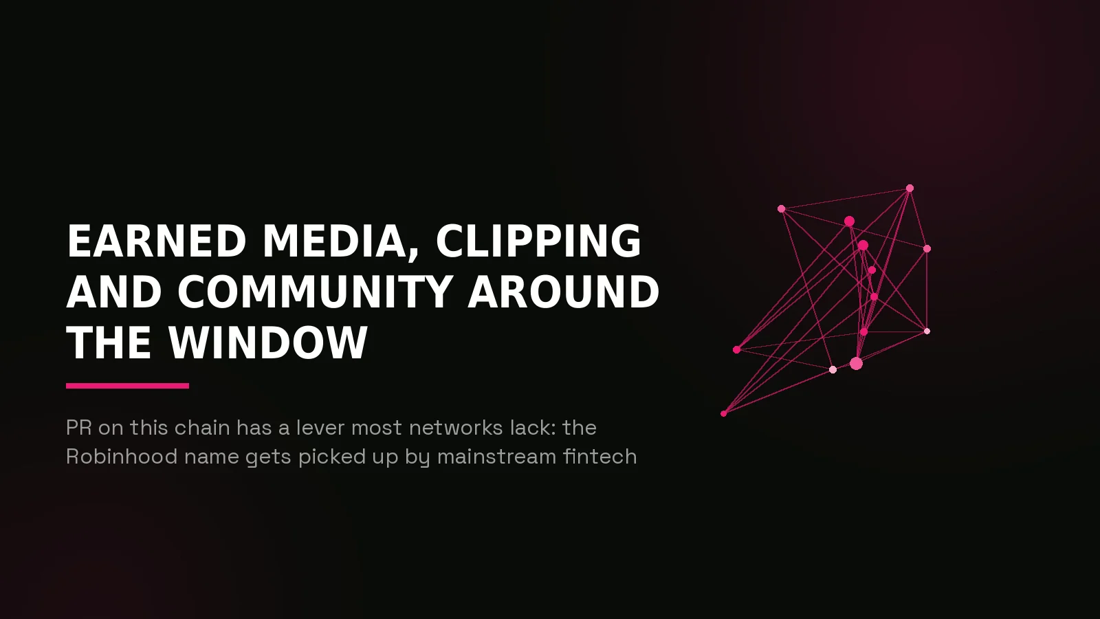 robinhood chain marketing agency: network reach illustration