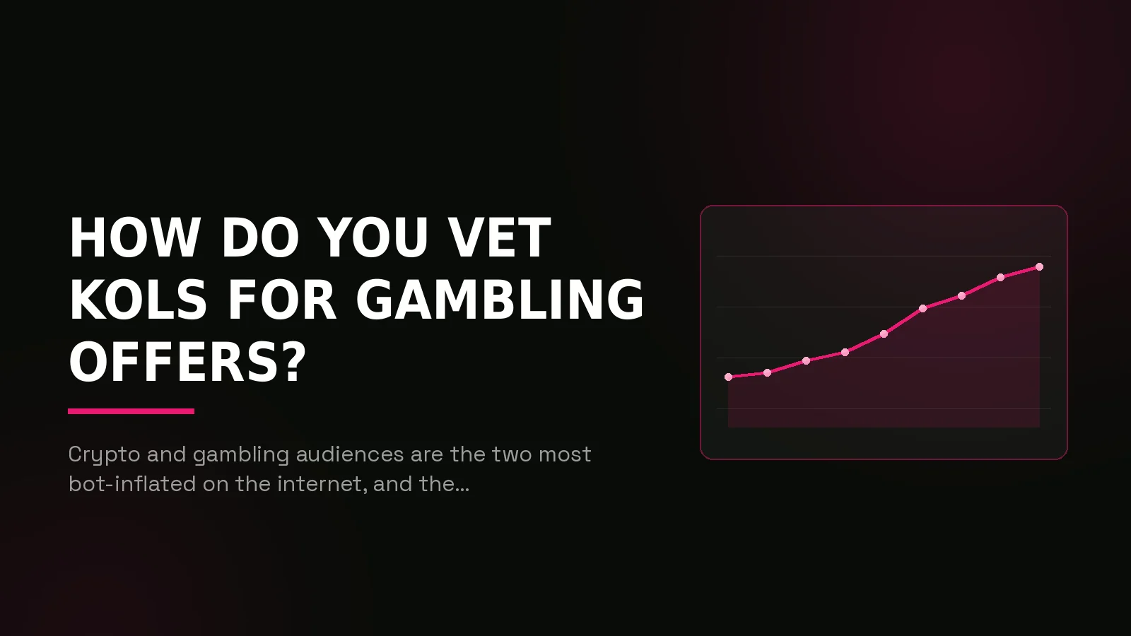 crypto casino kol marketing: results dashboard illustration