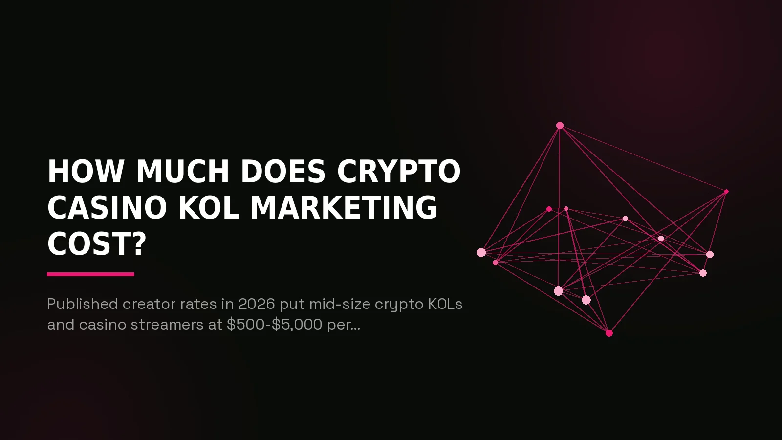 crypto casino kol marketing: network reach illustration